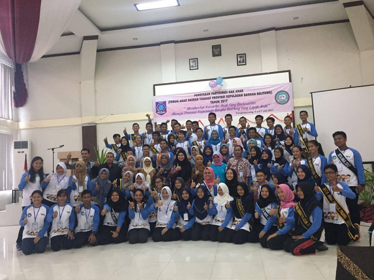 Terpilih 8 Duta Anak Babel siap bersaing di Forum Anak Nasional 2017 di Pekan Baru