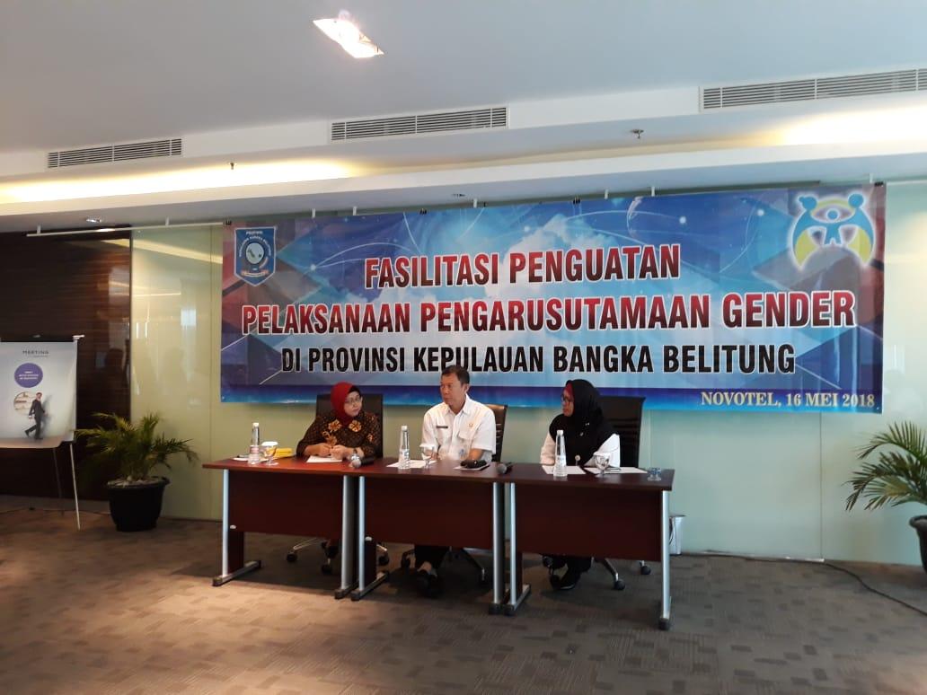 Dorong dapatkan APE 2018, Kementerian Pemberdayaan Perempuan dan Perlindungan Anak Laksanakan Fasilitasi Penguatan PUG di Babel