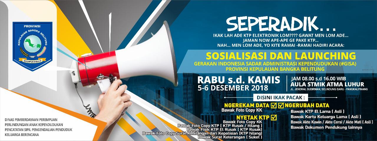 Sosialisasi dan Pencanangan Gisa Provinsi Kepulauan Bangka Belitung 2018