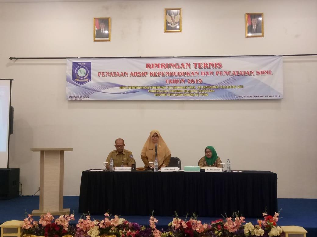 DP3ACSKB BABEL GELAR BIMTEK PENATAAN ARSIP DUKCAPIL 2019