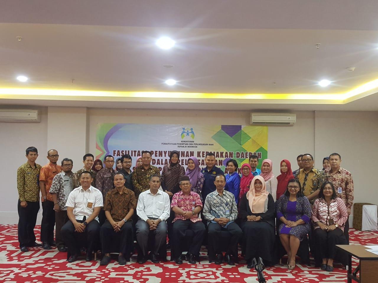 DP3ACSKB LAKUKAN FASILITASI PENYUSUNAN KEBIJAKAN DALAM PELAKSANAAN SISTEM PERADILAN ANAK DI BABEL 2019