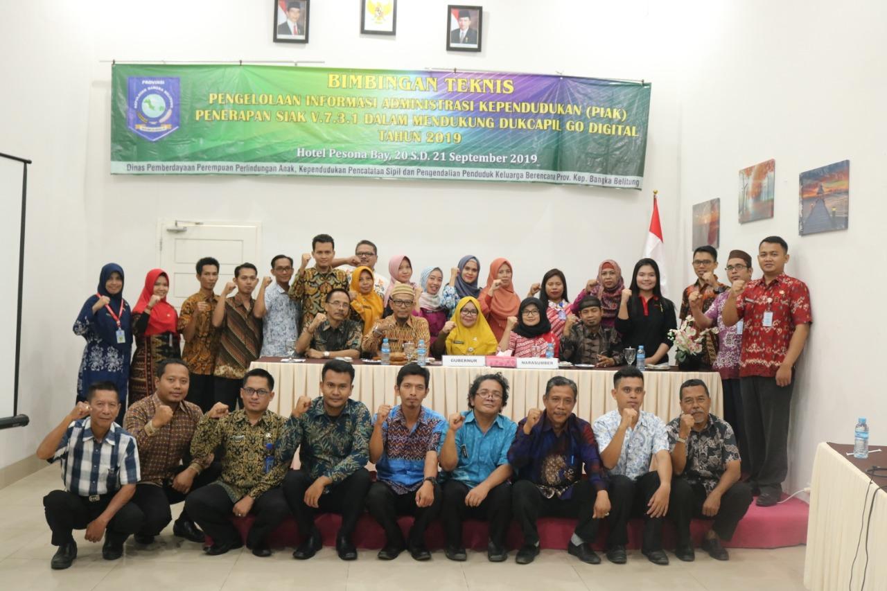 PERCEPAT PELAYANAN ADMINISTRASI KEPENDUDUKAN, DP3ACSKB BABEL GELAR BIMTEK PIAK