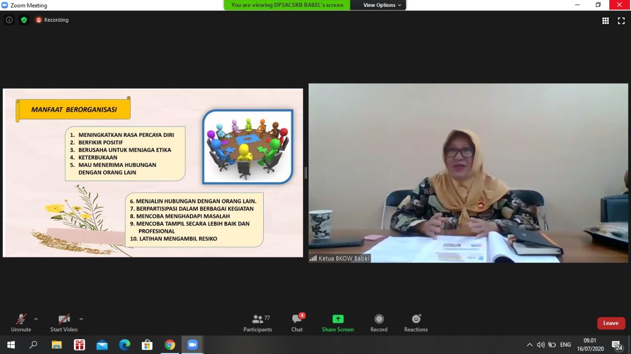 Ketua BKOW Babel Sarankan Agar Perempuan Aktif Berorganisasi