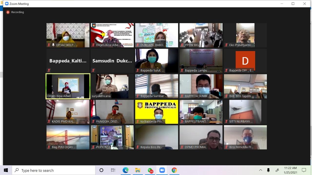 Webinar Toponimi dan Batas Daerah, DP3ACSKB Berperan Merapikan Administrasi Kependudukan