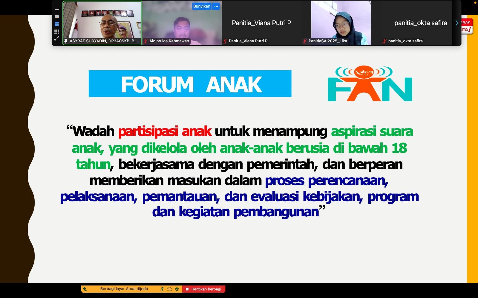 Asyraf Tekankan Peran Anak sebagai Pelapor 