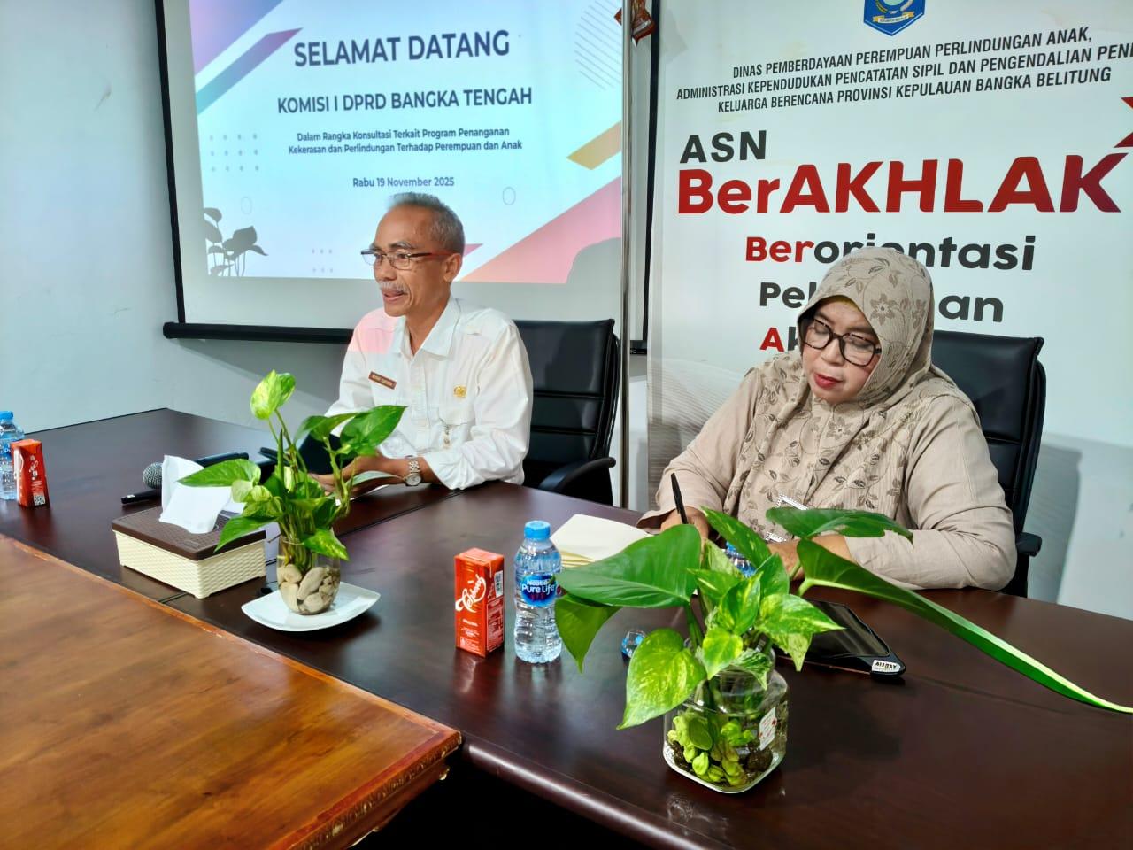 Komisi I DPRD Kabupaten Bangka Tengah Soan ke DP3ACSKB, Ini yang Dibahas