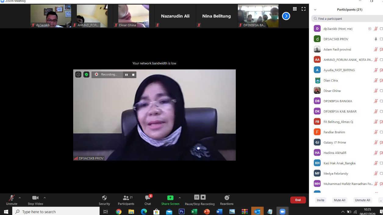 Kementerian PPPA RI Gelar Lomba Kreatif Video Anak, Susanti berharap Anak Babel Juara