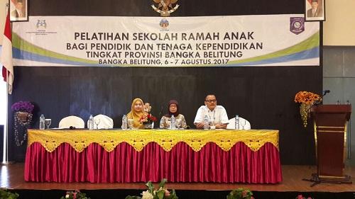 PELATIHAN SEKOLAH RAMAH ANAK (SRA) BAGI PENDIDIK DAN TENAGA KEPENDIDIKAN