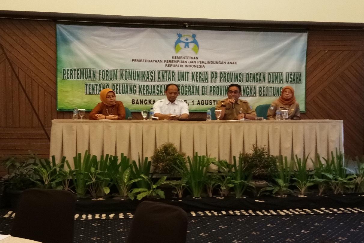 Gaet Dunia Usaha Untuk Kembangkan Program Pemberdayaan Perempuan Dan Perlindungan Anak Di Provinsi Bangka Belitung