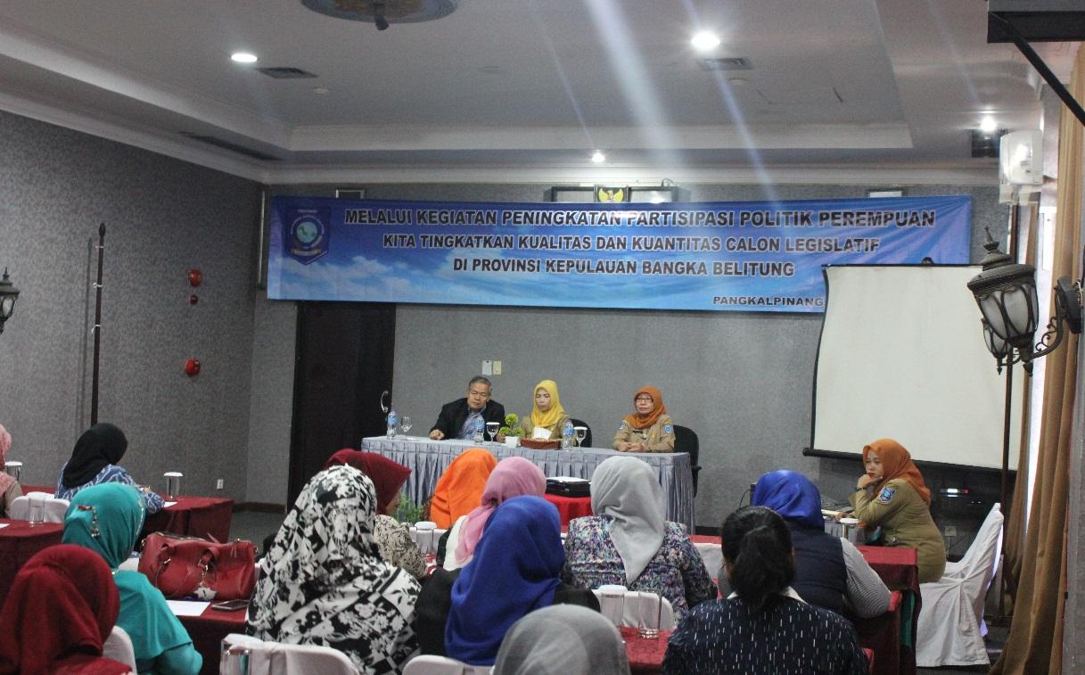 Tingkatkan Kualitas dan Kuantitas Perempuan di Legislatif; DP3ACSKB Laksanakan Kegiatan Peningkatan Partisipasi Politik Perempuan di Provinsi Kepulauan Bangka Belitung